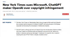 此中显示聊器人向用户供给的内容取《纽约时报